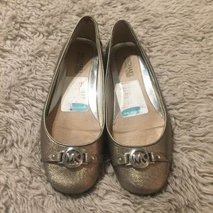 Michael Kors Gold Metallic Flats